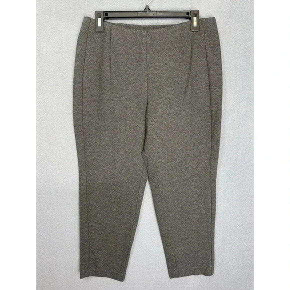 J. Jill Pants Womens Medium Petite Gray Ponte Slim Leg Ankle Pull On Stretch - Picture 3 of 10